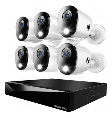 Set De Seguridad Night Owl Dvr 4k 12 Canales Y 6 Cámaras