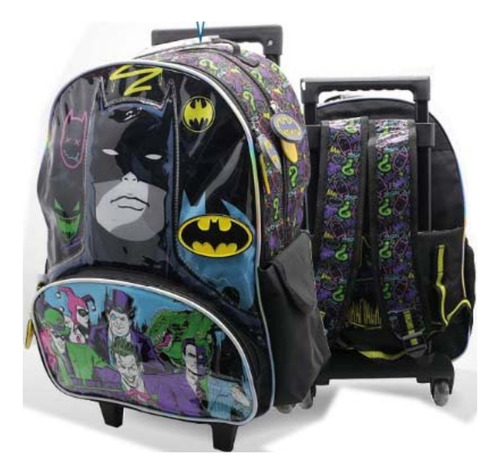 Mochila Batman Negro Carrito Cresko J350