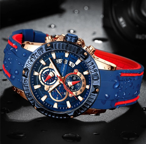 Relógio Masculino Mini Focus Esportivo Militar Quartzo