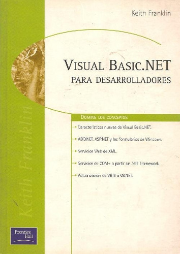 Libro Visual Basic.net Para Desarrolladores De Keith Frankli