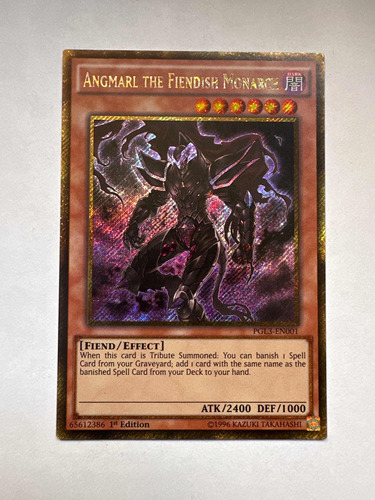 Angmarl The Fiendish Monarch Gold Secret Yugioh