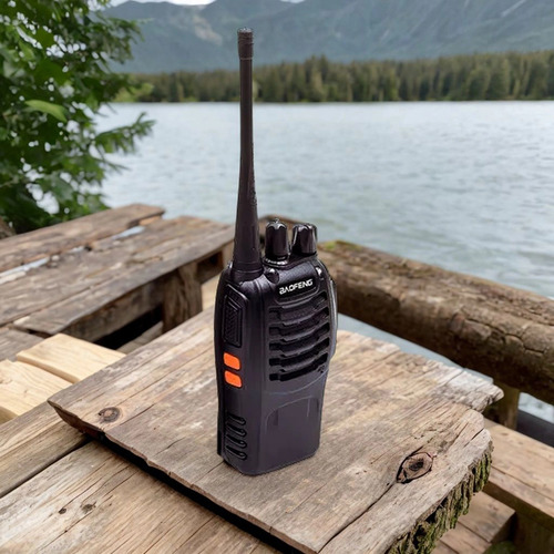 Kit X 2 Handy Baofeng Radio Walkie Talkie Bf888s 16ch Uhf Bandas de frecuencia 16 Color Negro