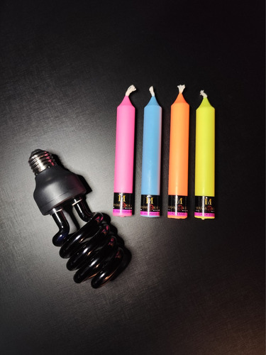 Vela Wax Play - Kit Neon + Luz | 5 Un - Masmorra Velas