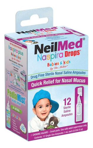 Ampolletas Solución Salina Neilmed Naspira Drops 12pz Color Violeta