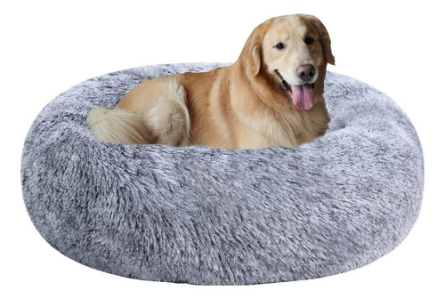 Poohoo Cama Calmante Para Perros Con Forma De Donut De Piel 