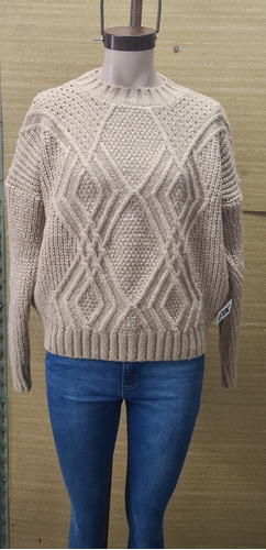 Pullover De Lana Grueso Venecia Color Camel