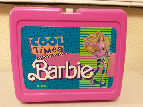 Lonchera Barbie, Thermos, Año 1989, Vintage