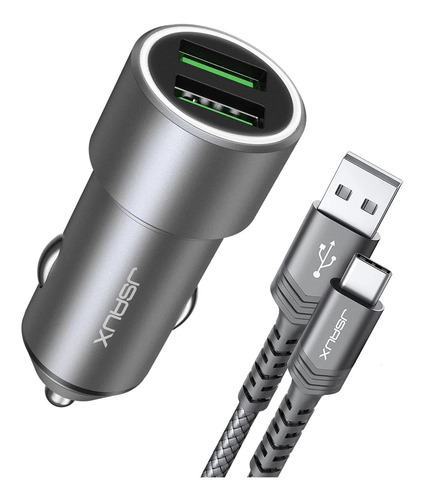 Car Charger, Car Usb Charger 36w Fast Charging, Jsaux Metal 