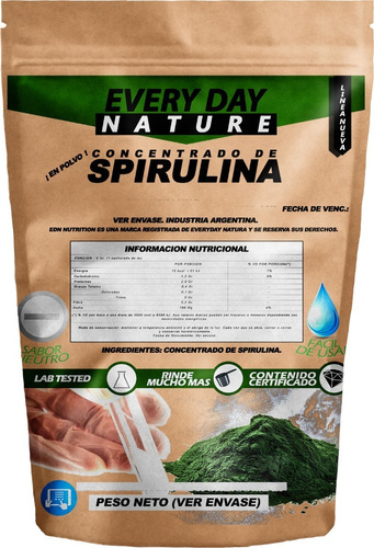 Spirulina Pura 100 Gr Natural Proteina Alga Every Day Pura