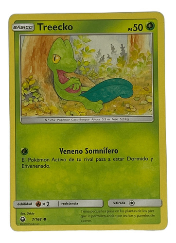 Treecko Carta Pokémon Original Tcg Español 7/168