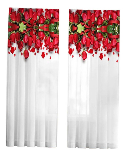 Am 2 Cortinas De Gasa Para Ventanas Para Comedor, Cocina,
