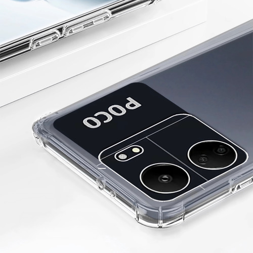 Funda Acrigel Airbag Rígido Para Xiaomi Poco C65 Transparente Acrigel Reforzado