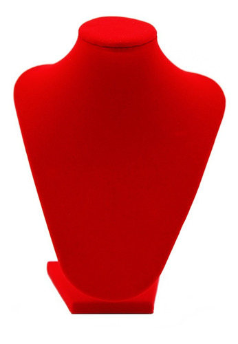 Imagen 1 de 6 de Exhibidor Mostrario Cuello Alargado Mediano Terciopelo Rojo