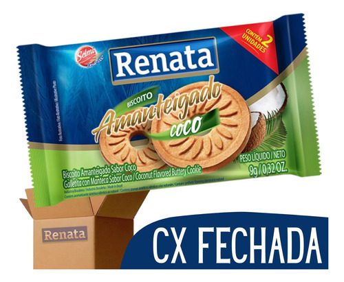 Biscoito Em Sache Renata Coco Amanteigado Rosquinha 280 Und