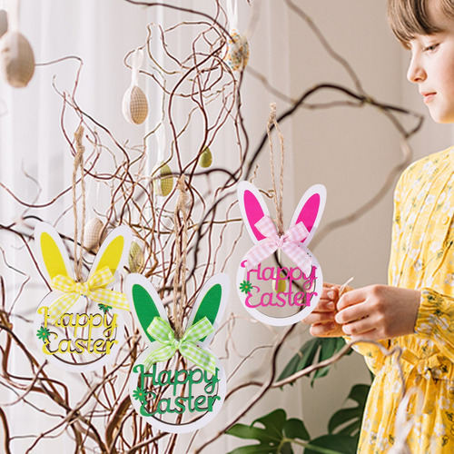 Colgantes Con Forma De Huevo De Pascua Con Forma De Conejo P