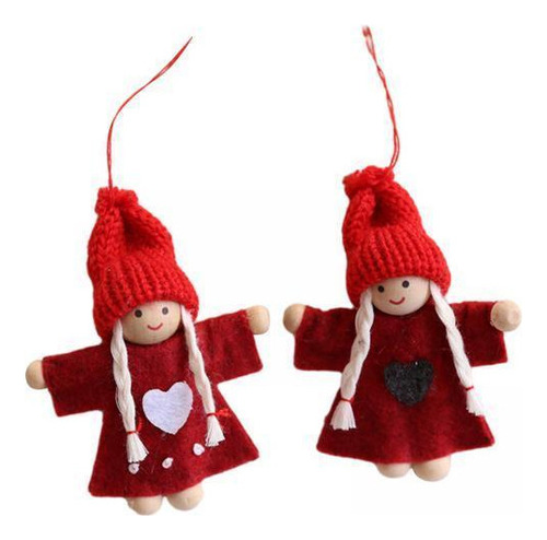 2 Conjunto De Adornos Navideños Colgantes Con 2 Piezas