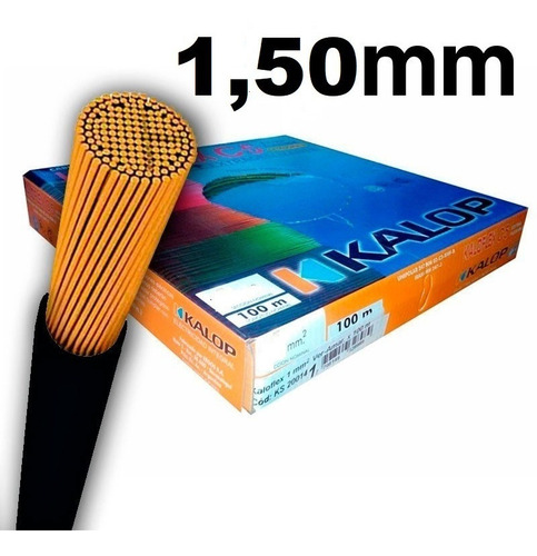 Cable Unipolar 1,50mm2 Marca Kalop Rollo 100mt C5