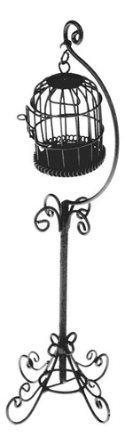 Soporte De Jaula De Metal Negro Vintage Para Accesorios De A