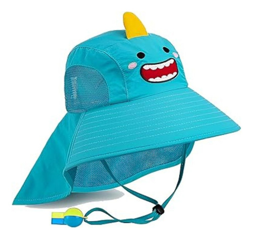 Sombrero Gorro Infantil Cubre Nuca Protección Uv Monstruo
