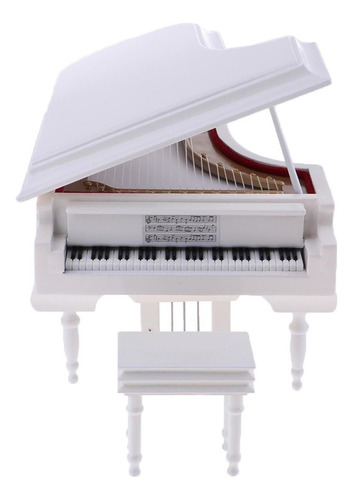 Maqueta Decorativa Musical Madera + Piano Miniatura