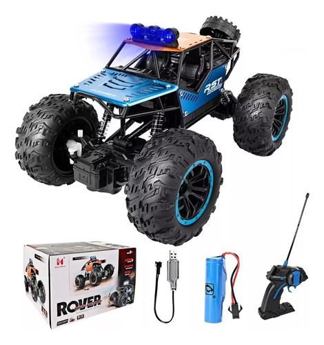 Auto Carro A Control Remoto Recargable 4x4 Con Led 18km/h