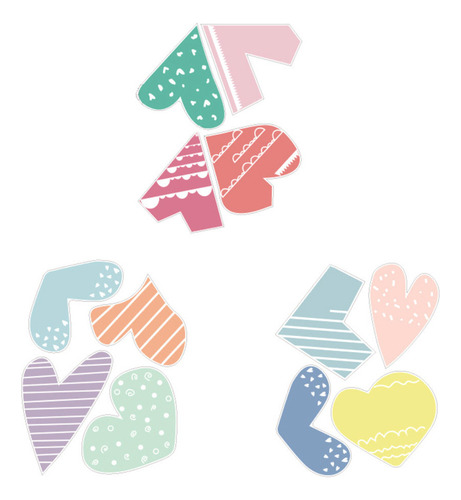 Muros Decorativos Forma De Corazón Pegatinas De Empalme