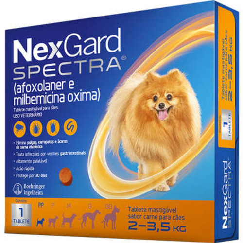 Nexgard Spectra 2 A 3,5kg Anti-pulga Carrapato Sarna Vermes