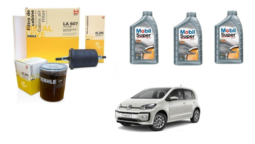 Service Cambio De Aceite Vw Up Mobil Sintetico + Filtros