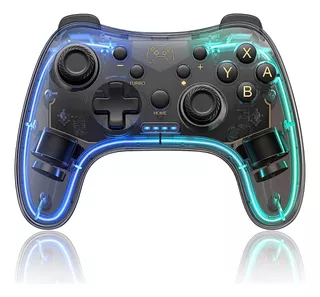 Control Inalámbrico Gamepad Para Switch/pc Transparente Rgb