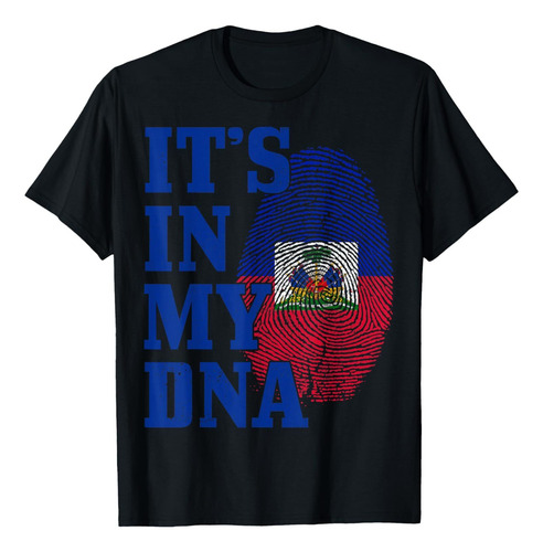 Remera Haití Está En Mi Adn Huella Digital Bandera Haitiana