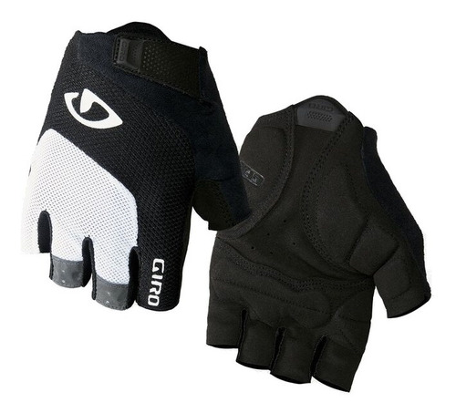 Guantes Giro Bravo Gel Corto Negro Blanco Mediano Ciclista