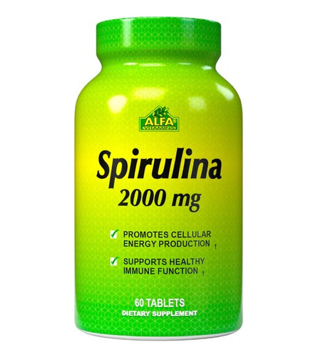 Spirulina 2000mg 60 Tabletas Alfa Vitamins