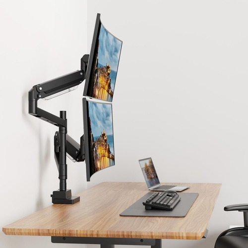 Montaje De Monitor Vertical Dual Dual De 17-57 Pulgadas, De