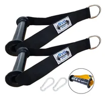 Comprar  Manijas Par (2) Ejercicio Elasticos Bandas Poleas Con Mosqueton De 6 Mm Reforzada Somos Fabricantes Servicegym