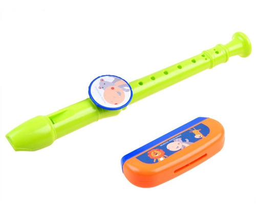 Imagen 3 de 10 de Set X 7 Instrumentos Musicales Infantil Orquesta Tambor 530