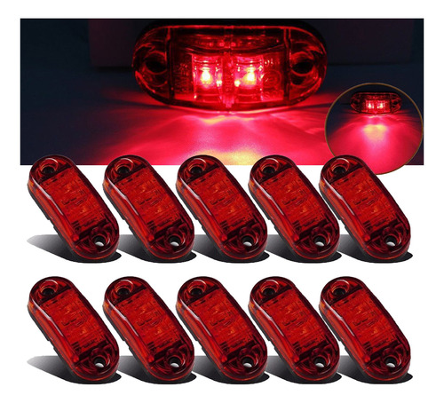 #10pcs Truck Truck 2led Luces Laterales Luces Traseras Del R