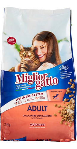 Miglior Gatto Salmón 2kg / Alimento Para Gatos Adultos