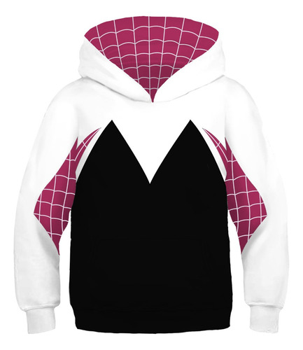 Sudadera De Manga Larga Con Capucha Spider-man Para Niños