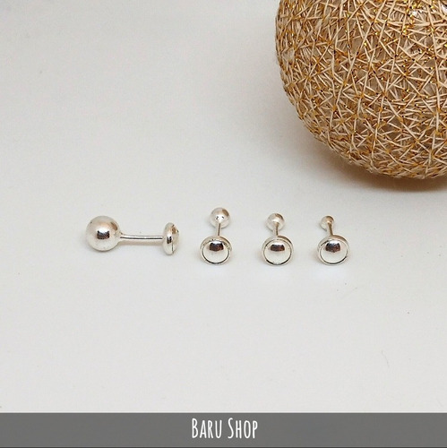 Imagen 4 de 7 de Pack Aritos Abridores Plata 925 4 Unidades 4mm 3mm 2mm Y 1mm