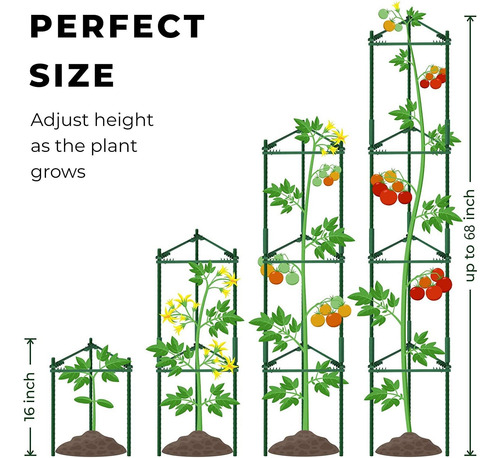 Tomato Cage - Premium Tomato Plant Stakes Support Cages T...
