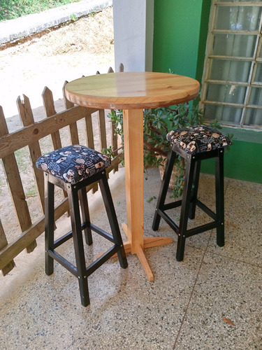 Centro De Mesa , Mesa De Madera, Mesa Alta Estilo Barra 100$