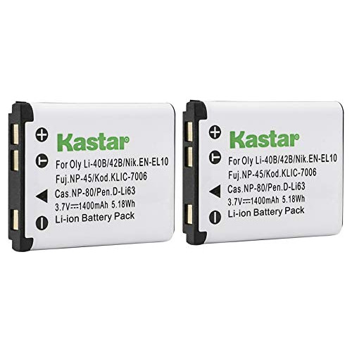 K7006 Battery 2 Pack Kodak Klic 7006 Nikon El10 Baterí...