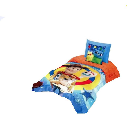 Cobertor Individual Toy Story 4 Amigos Con Borrega