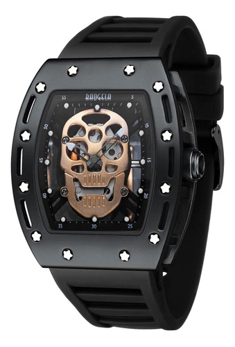 Reloj De Pulsera Único Con Diseño De Calavera Tonneau