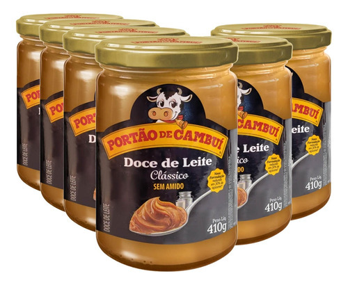 Doce De Leite Tradicional Portão Do Cambui 410g (6 Potes)