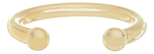 Bracelete Tubo Nicole Folheado A Ouro 18k Comprimento 5.8 Cm Cor Dourado Diâmetro 5.8 Cm