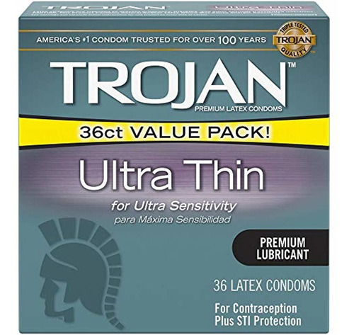 Preservativos Trojan De Sensibilidad Ultradelgado, Lubricado