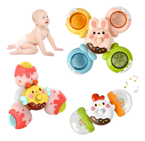 Juguetes Giratorios De Ventosa Con Sonajeros Y Teether, Baño