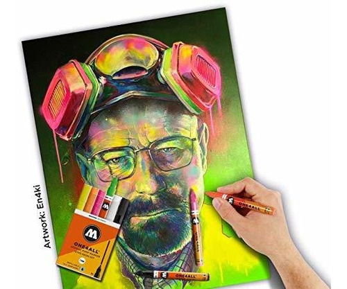 Marcadores De Pintura Molotow Recargable Intensos 6 Colores
