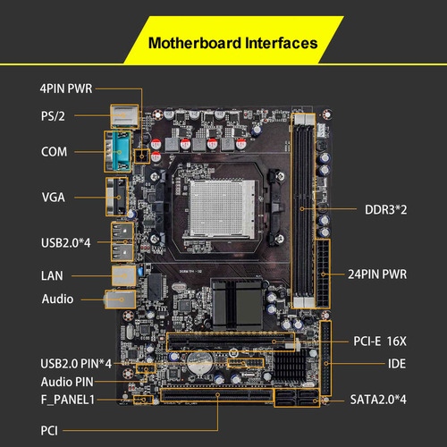 Placa-mãe Compatível Com Fx Lga938 Amd Am3